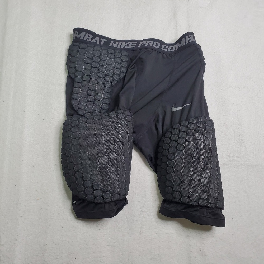 Nike Mens Padded Football Shorts Black Pro Combat Dri-Fit Compression Size M